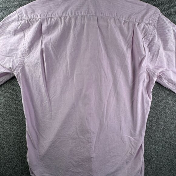 Gitman Bros Button Up Shirt Long Sleeve Men Pink Check 15 34 USA Made Cotton - Picture 14 of 16